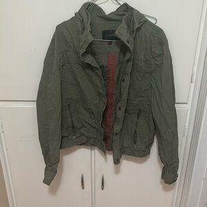 Banana Republic army green jacket with a hood